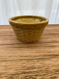 Yellow Basket Design Pottery Planter