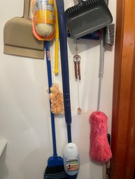 Brooms And Dust Pan Lot