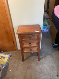 Wood End Side Table