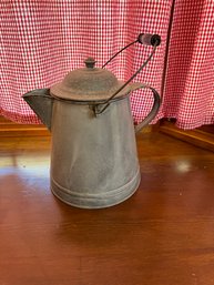 Vintage Grey Granite Wear Enamel Wear Coffee Pot / Pitcher