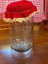 Decorative Vintage Kerr Wide Mouth Glass Mason Jar