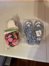 New Flip Flops And Slippers In Packaging