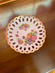 Vintage Painted Candy Dish Plate