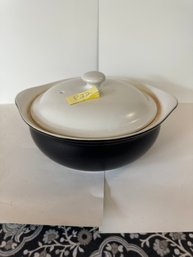 Vintage Hall Black & White Casserole Dish With Lid