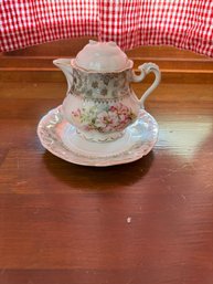 Vintage Creamer With Lid & Under Plate