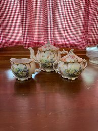 Antique Small Tea Set - Tea Pot Creamer And Sugar