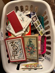 Basket Lot Of Vintage & Contemporary Cards!