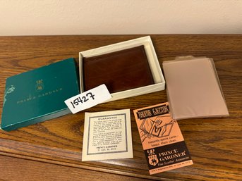 Vintage Prince Gardner Fine Leather Wallet With Original Box!
