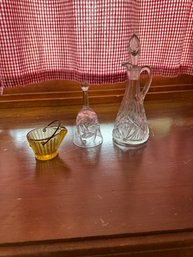 Mixed Vintage & Antique Three Piece Glassware Lot