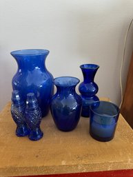 Lot Of Cobalt Blue Glassware / Glass