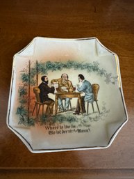 Antique Collectible Plate - Where Is The Fourth Man?