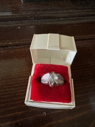 Vintage Sterling Silver Ring With Ring Box