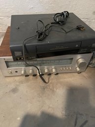 Sherwood Radio Receiver And Toshiba VHS Player
