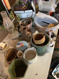 Vase Lamp And Decor Lot