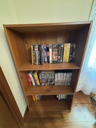 Book Shelf With VHS's - Contents Included