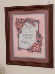 Gail Brown 1990 A Legend Of The Dogwood Tree Framed Picture