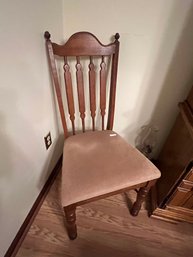 Vintage Wood & Upholstery Accent Chair