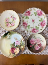 Hand Painted Floral Design Plate Lot