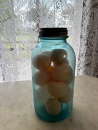 Mason Jar With Decorative Eggs