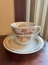 Seltmann Weiden  Der Lieben Muffer The Dear Mother Tea Cup & Saucer - Bavaria West Germany