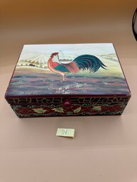 Painted Rooster Themed Box