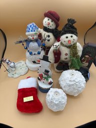 Christmas Decor / Snowman Decor Lot