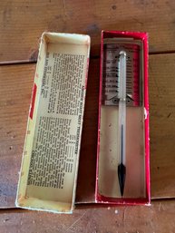 Antique Airguide Roast Meat Thermometer With Box