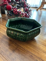 Green Pottery Planter