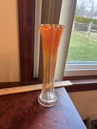 Carnival Glass Tall Vase