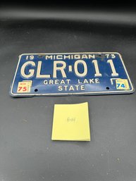 Vintage 1973 Michigan License Plate