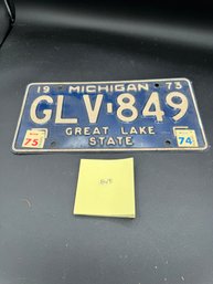 Vintage 1973 Michigan License Plate