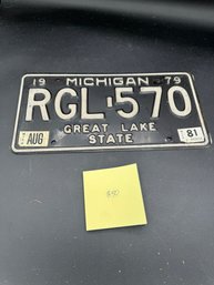 Vintage 1979 Michigan Plate