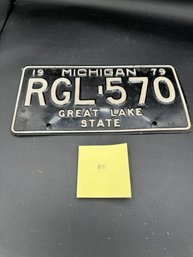 1979 Vintage Michigan License Plate