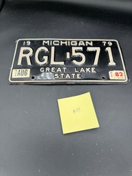 1979 Michigan License Plate