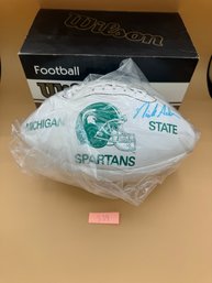 Michigan State Hall Of Fame Coach Nick Saban ( Alabama ) Autographed Football