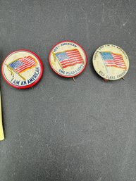 Lot Of Three American US Patriotic Pins