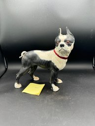 Antique Cast Iron Boston Terrier Bull Dog Door Stop