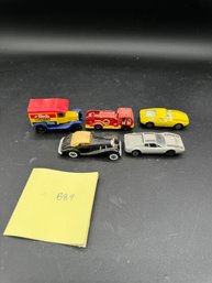 Lot Of Five Vintage Toy Cars