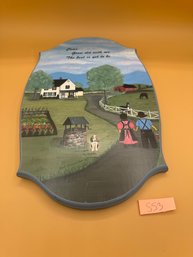 Vintage Dot Showalter Hand Painted Country Wall Art