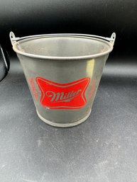 Vintage Miller Beer Galvanized Ice Bucket