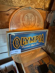 Vintage Olympia Premium Lager Beer Light Up Bar Sign - Pls Read Description