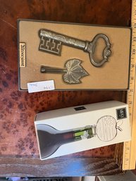 Wine Lot - Mikasa Wine Bottle Stopper & Wine Key With Hook