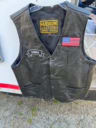 Honda XL Hudson Leather Riding Vest