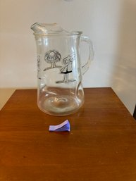 BC Comics Glass Pitcher