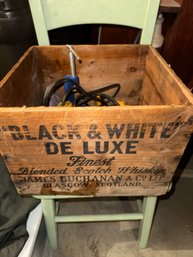 Vintage Scotch Whiskey Box With Hand Tools