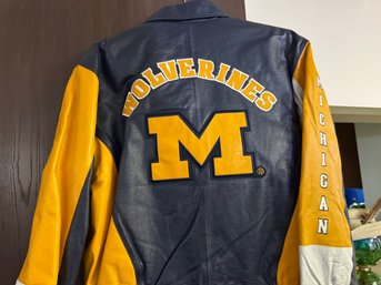Vintage Leather University Of Michigan Large Jacket