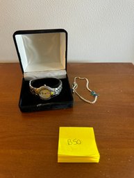 Skagen Ladies Watch And Bolo Style .925 CZ Butterfly Bracelet