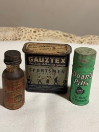 Antique Medical Tins Lot
