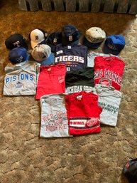 Detroit & Michigan Sports Shirt & Hat Lot