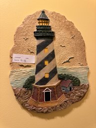 Lighthouse By The Sea Stepping Stone Wall Plaque